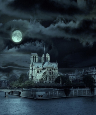 Notre Dame De Paris At Night - Obrázkek zdarma pro 128x160