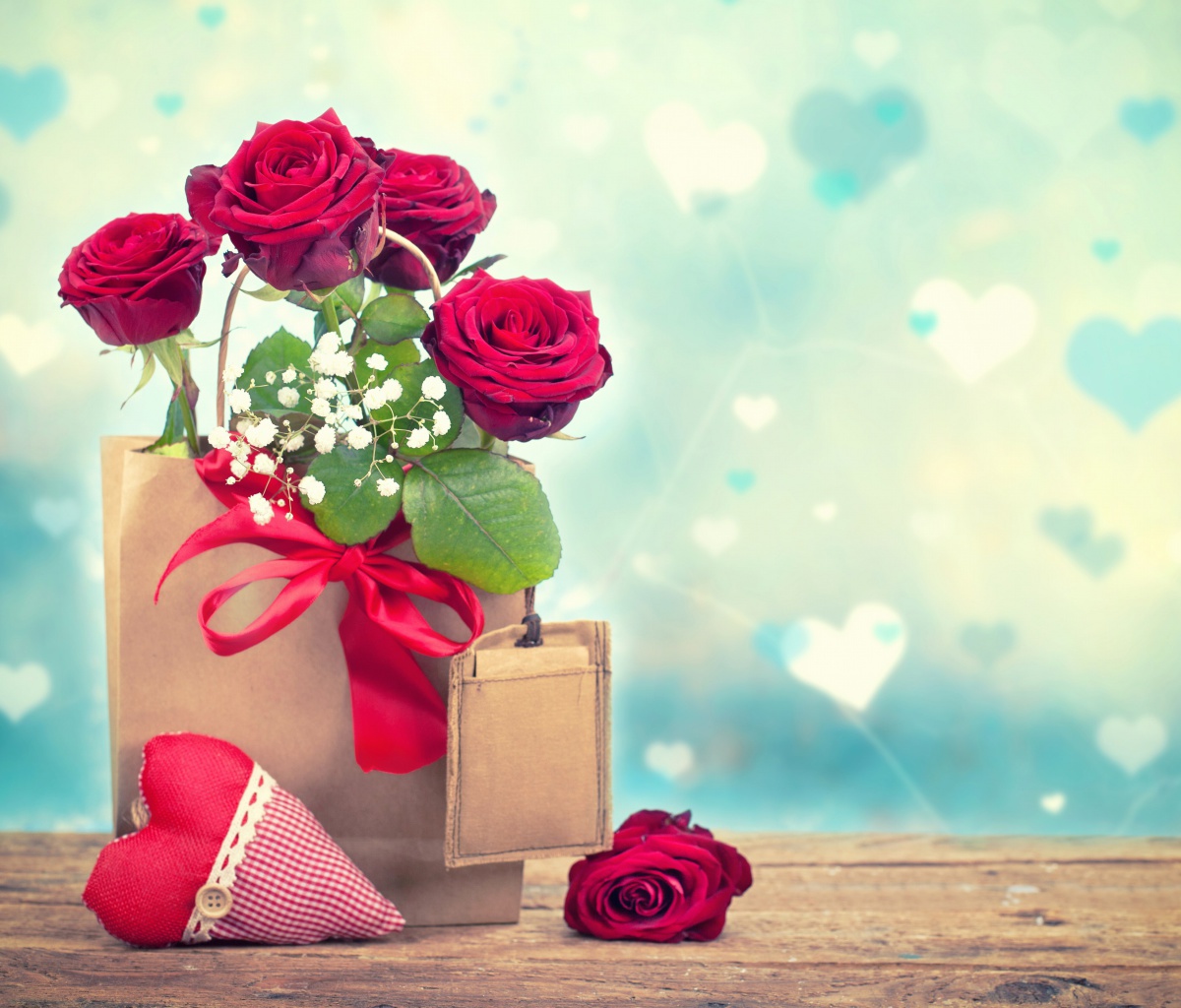 Das Send Valentines Day Roses Wallpaper 1200x1024