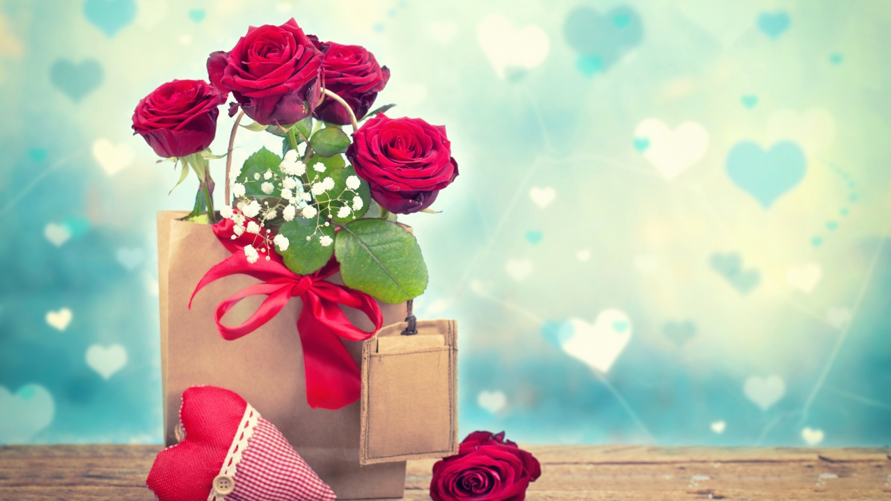 Обои Send Valentines Day Roses 1280x720