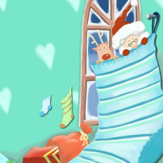 Santa Claus And Reindeer - Obrázkek zdarma pro iPad 3