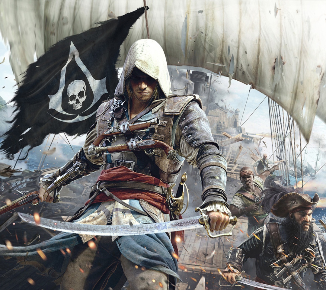 Das Assassins Creed 4 Black Flag Game Wallpaper 1080x960