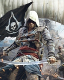 Screenshot №1 pro téma Assassins Creed 4 Black Flag Game 128x160