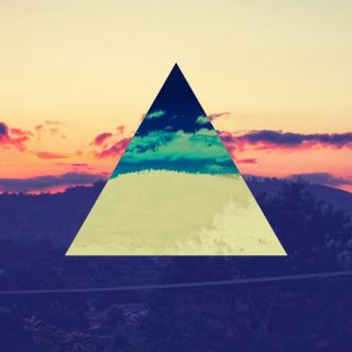 Free Sunset Inverted Colour Triangle Picture for iPad mini