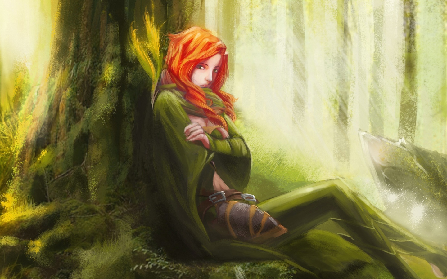 Fondo de pantalla Forest Girl 1440x900