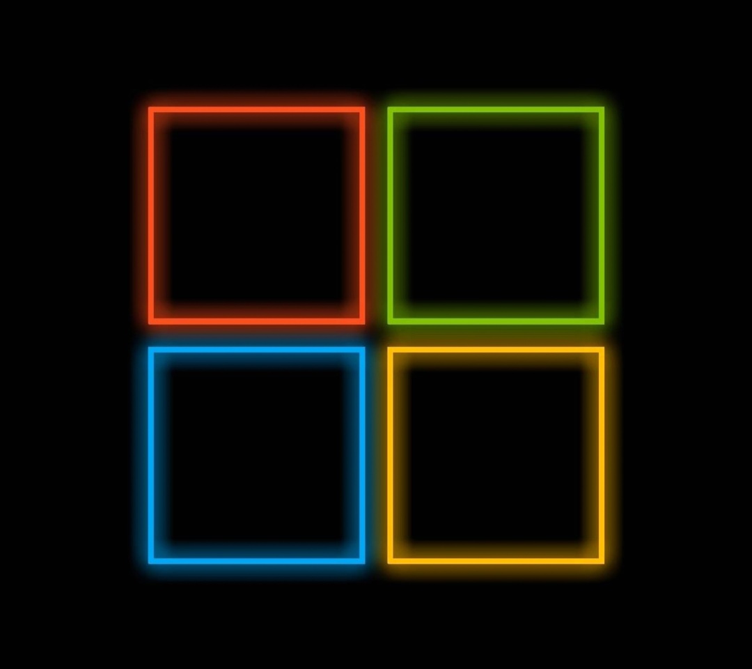 Das OS Windows 10 Neon Wallpaper 1080x960