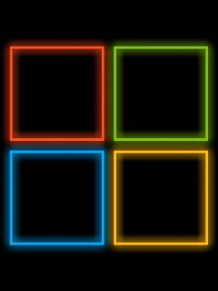 Das OS Windows 10 Neon Wallpaper 240x320
