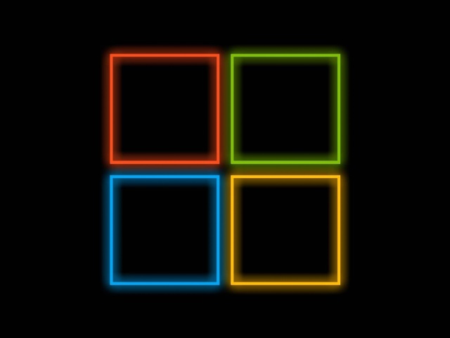 Das OS Windows 10 Neon Wallpaper 640x480