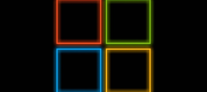 Das OS Windows 10 Neon Wallpaper 720x320