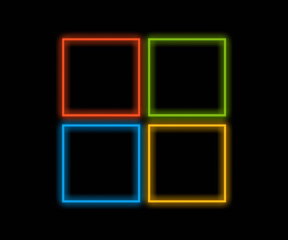 Das OS Windows 10 Neon Wallpaper 960x800