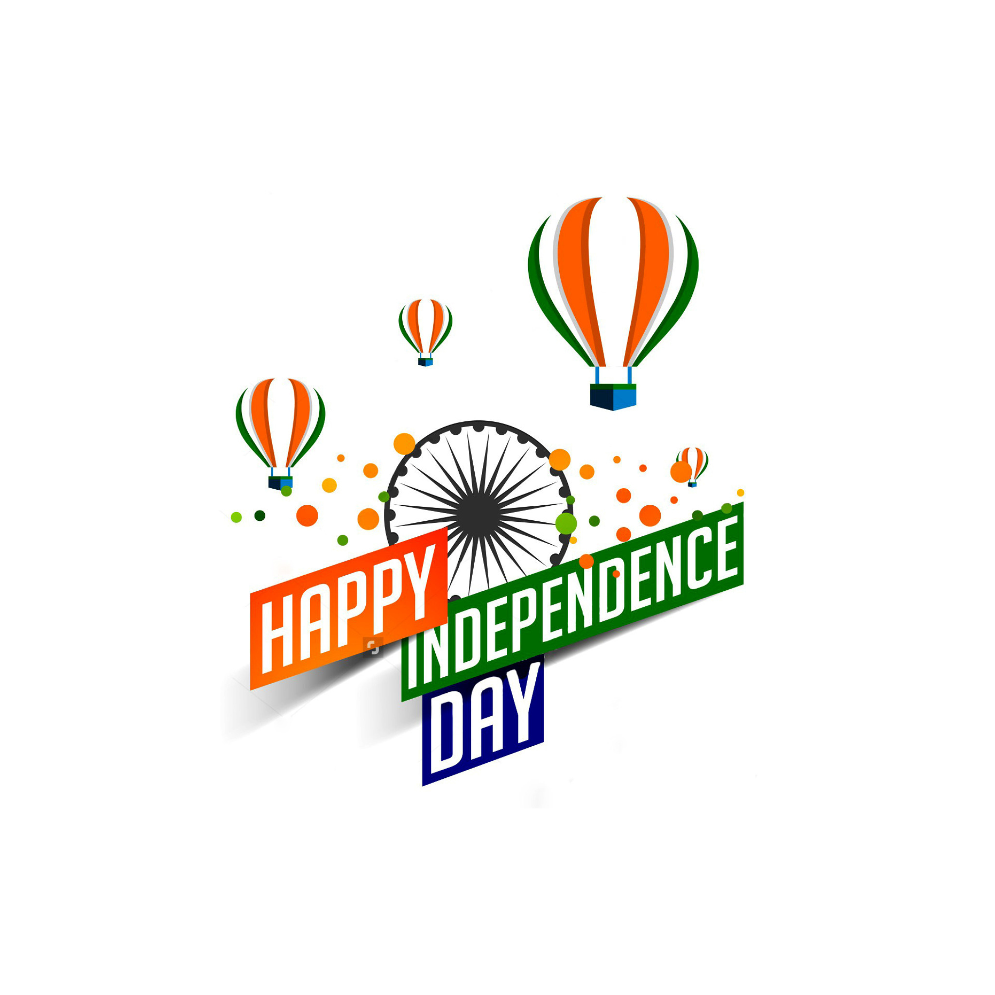 Fondo de pantalla Happy Independence Day of India 2016, 2017 2048x2048