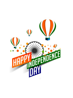 Das Happy Independence Day of India 2016, 2017 Wallpaper 240x320