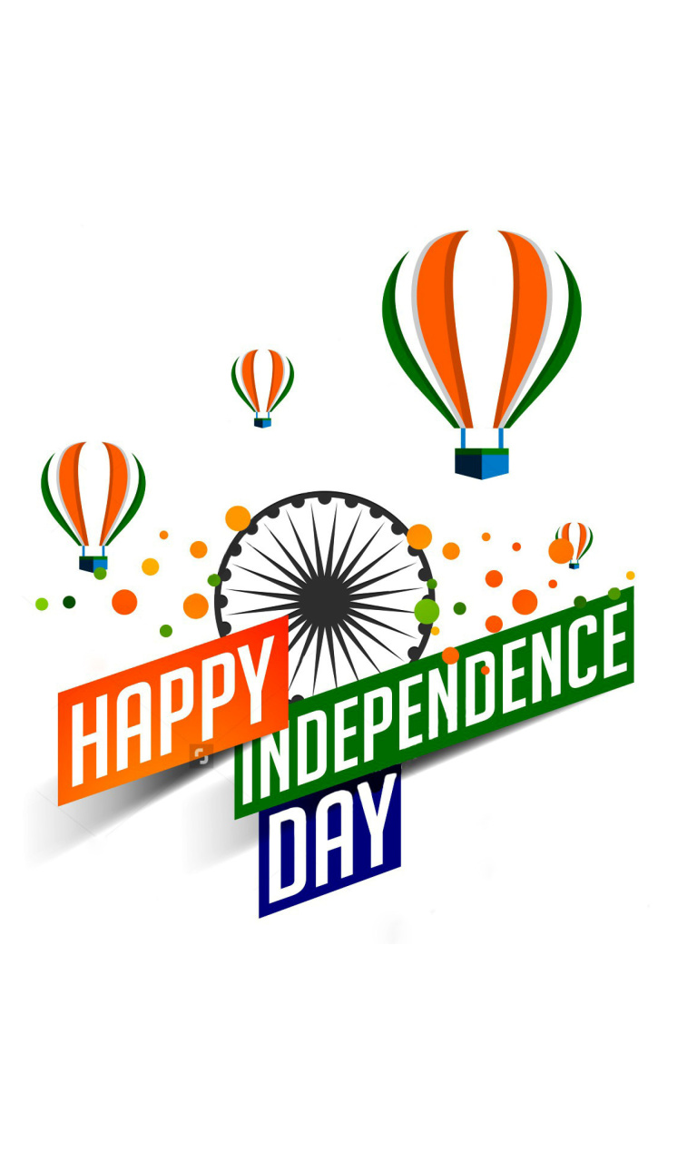 Sfondi Happy Independence Day of India 2016, 2017 768x1280