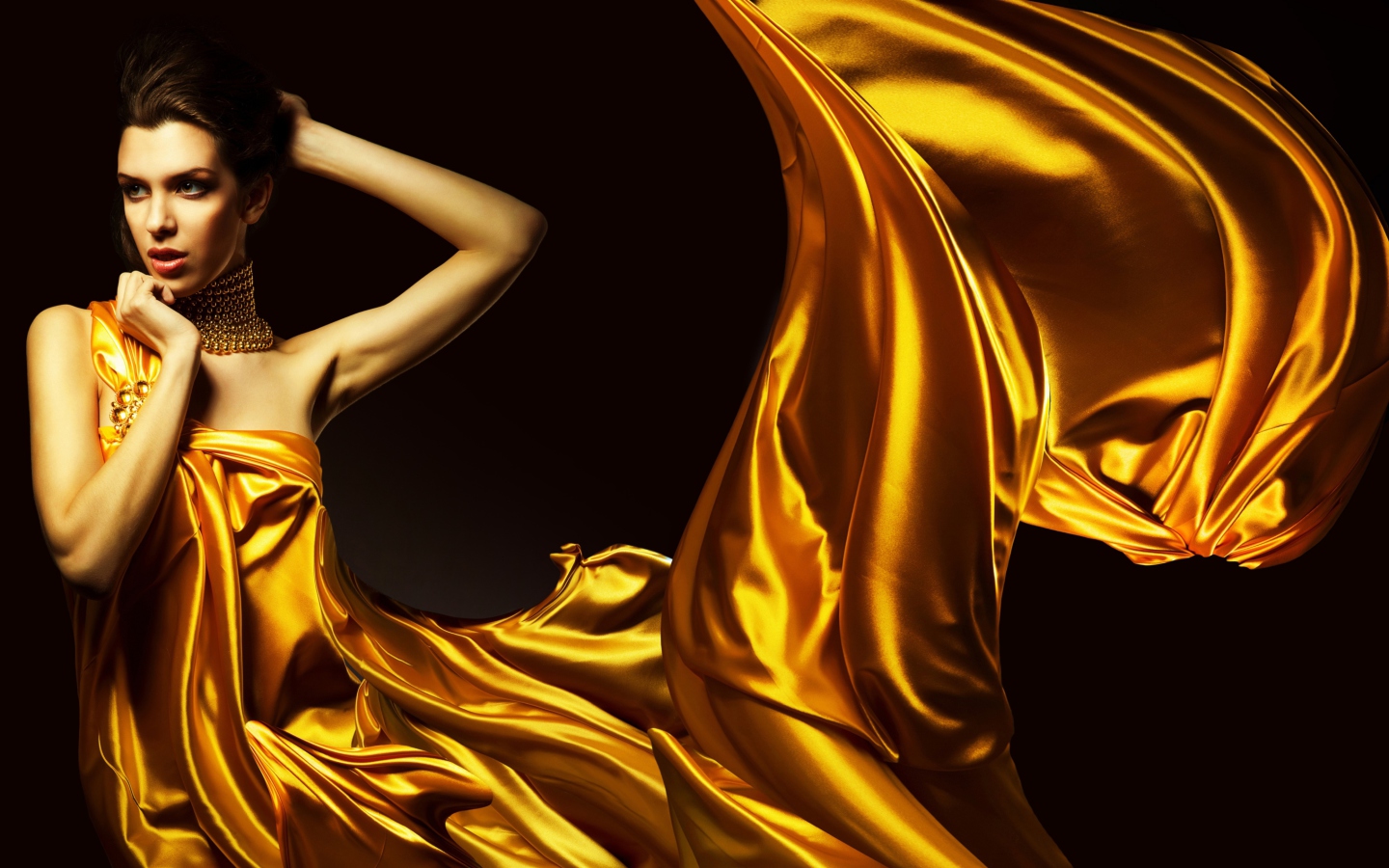Fondo de pantalla Golden Lady 1440x900
