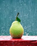 Обои Green Pear In The Rain 128x160