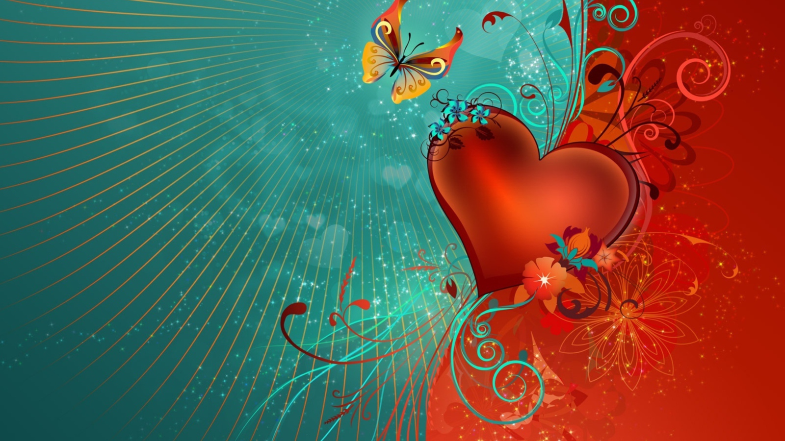 Screenshot №1 pro téma Love Heart 1600x900