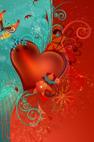 Fondo de pantalla Love Heart 320x480