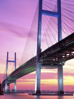 Screenshot №1 pro téma Yokohama Bay Bridge Japan 240x320