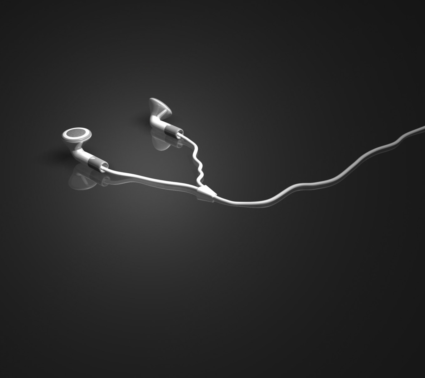 Das White Headphones Wallpaper 1440x1280