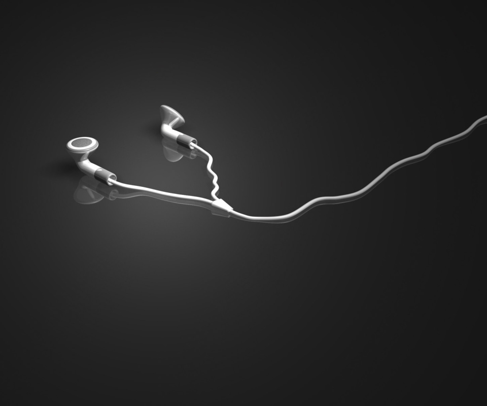 Das White Headphones Wallpaper 960x800