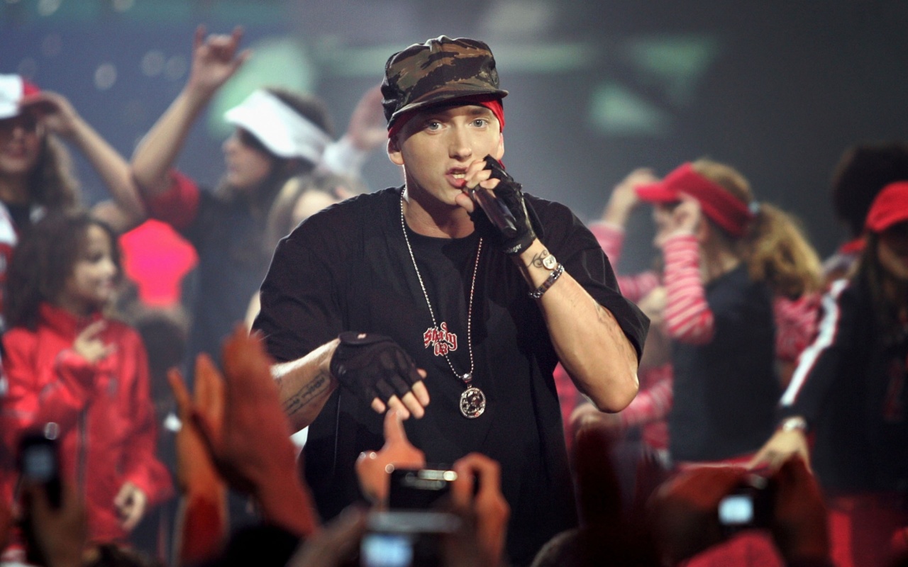 Fondo de pantalla Eminem Live Concert 1280x800