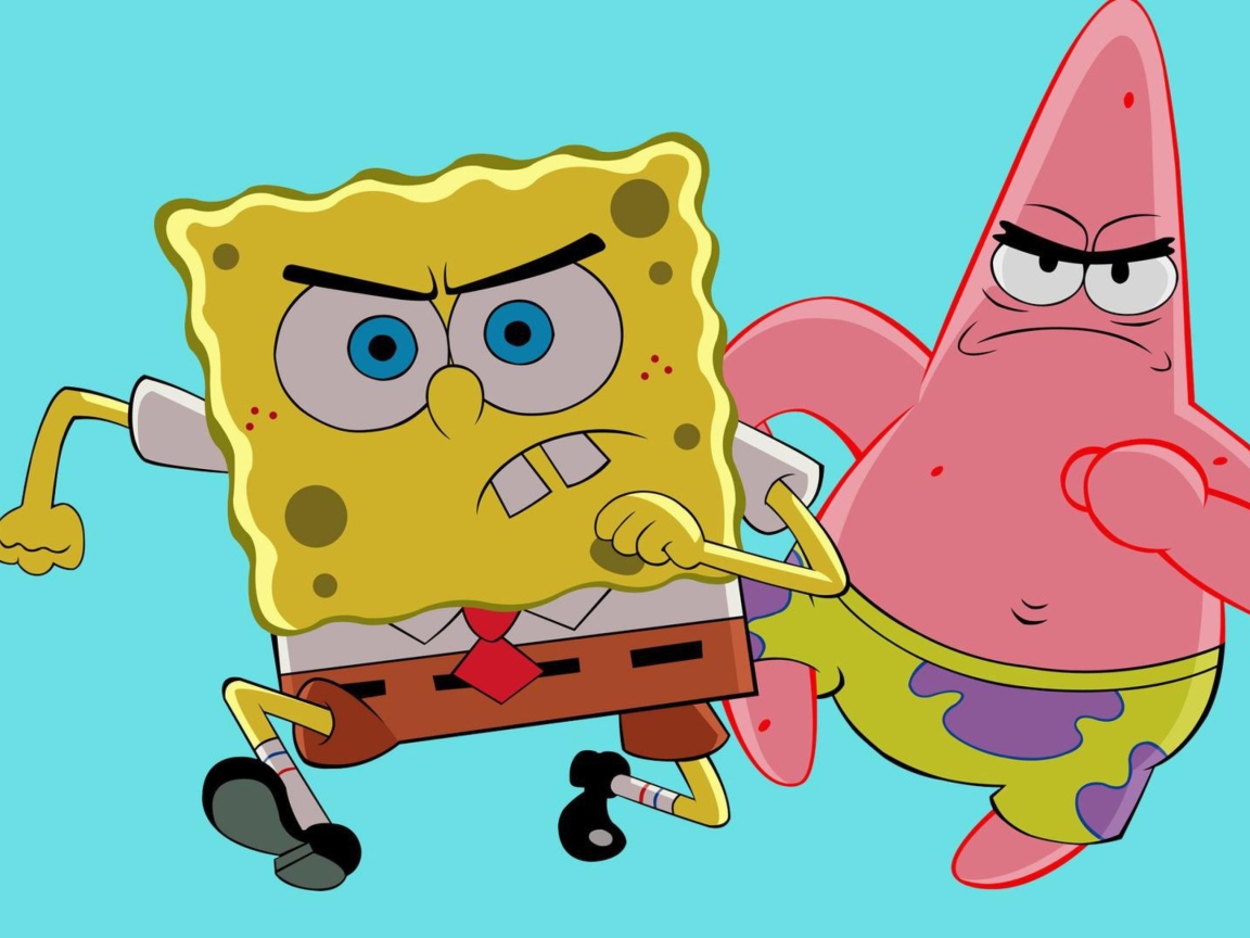 Обои Grumpy Spongebob 1152x864