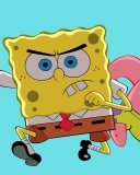 Das Grumpy Spongebob Wallpaper 128x160