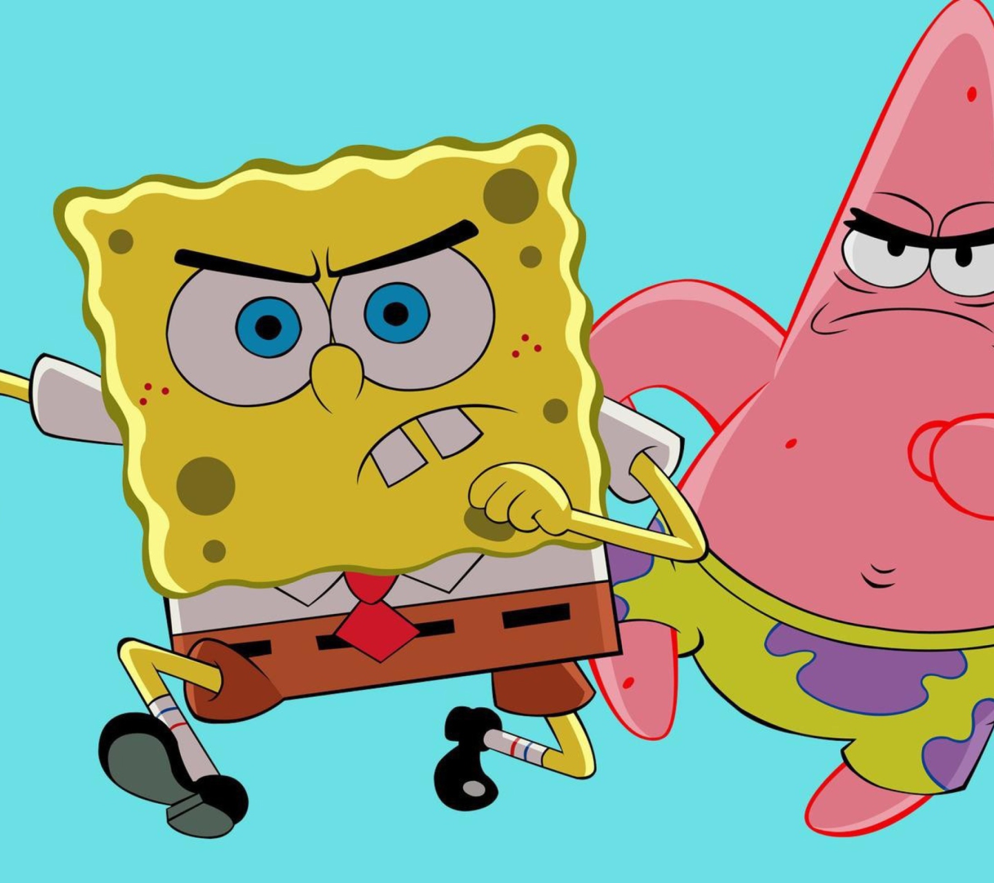 Обои Grumpy Spongebob 1440x1280