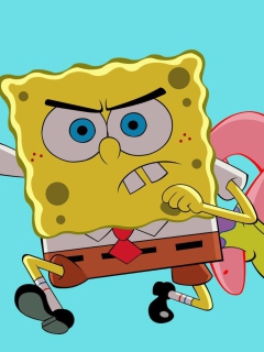 Fondo de pantalla Grumpy Spongebob 240x320