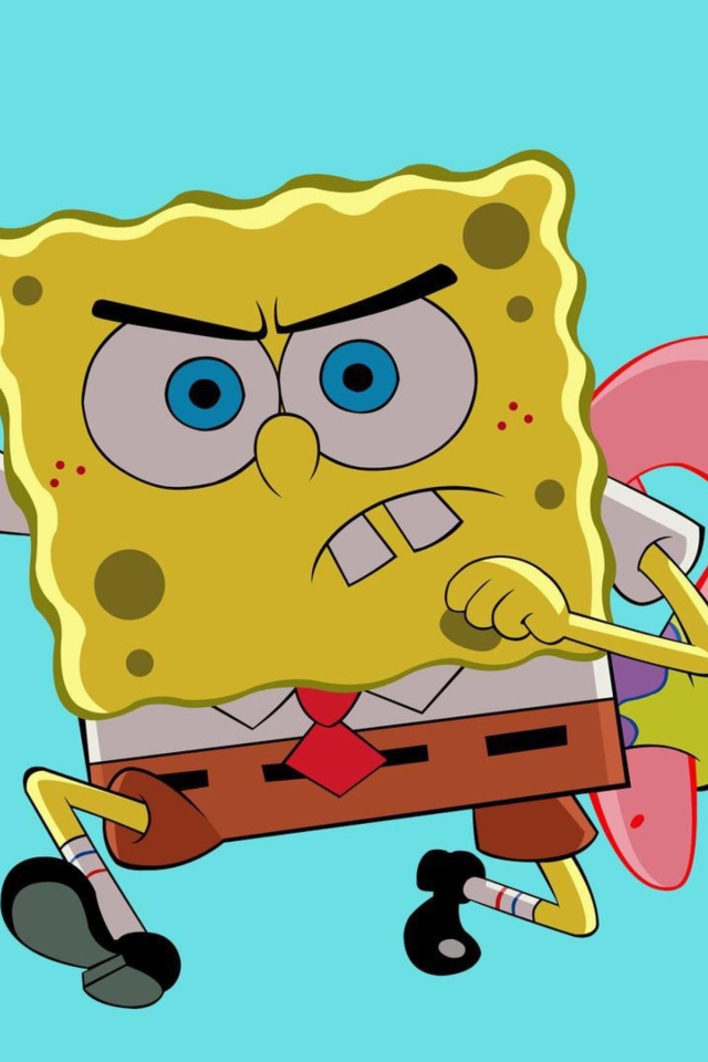 Das Grumpy Spongebob Wallpaper 640x960