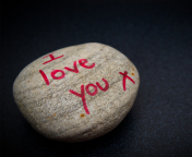 Sfondi I Love You Written On Stone 176x144