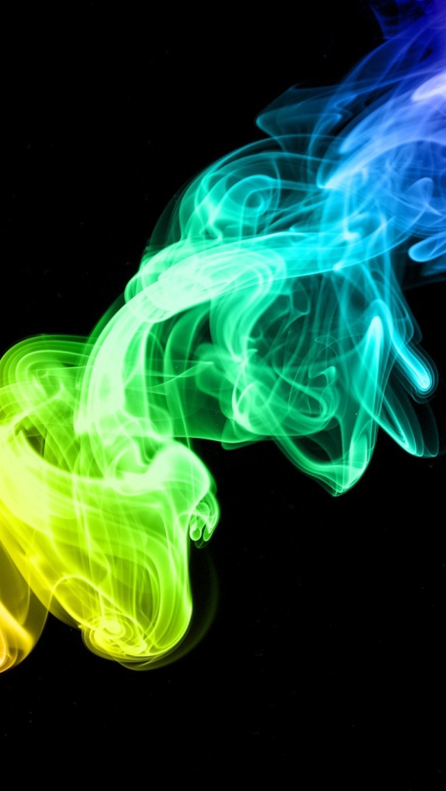 Fondo de pantalla Colorful Smoke 640x1136