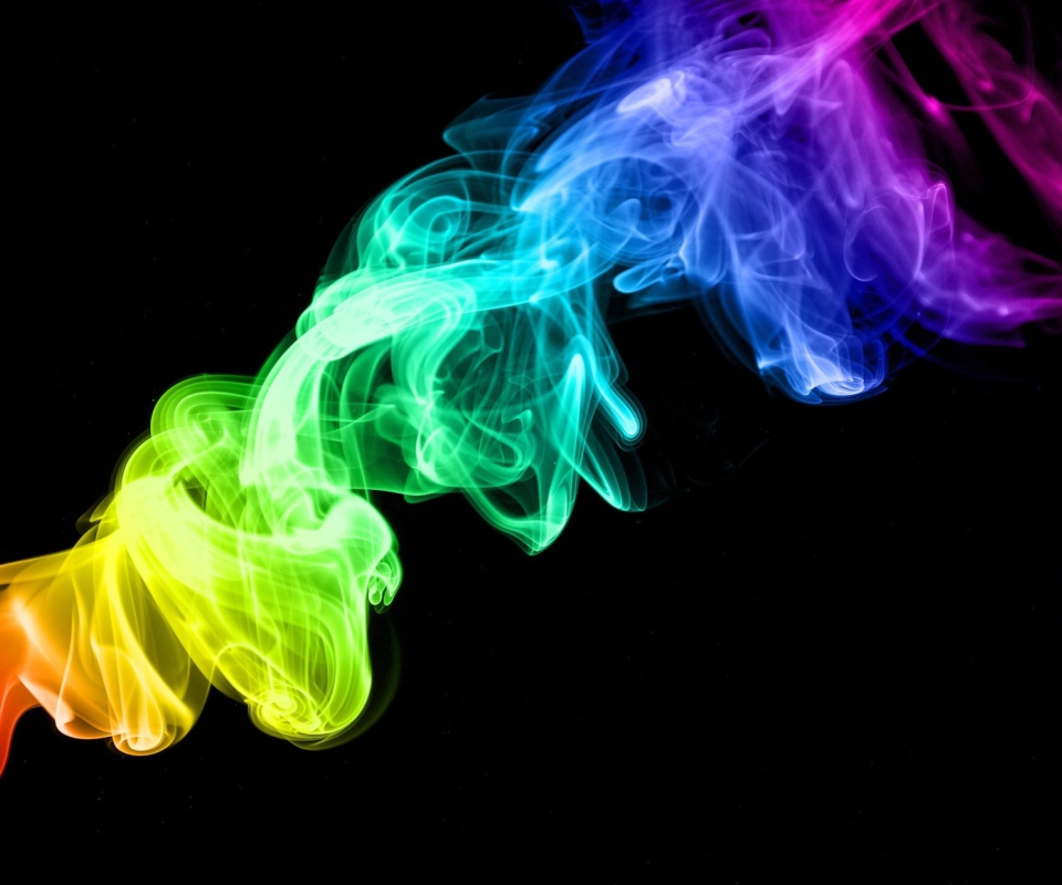 Das Colorful Smoke Wallpaper 960x800