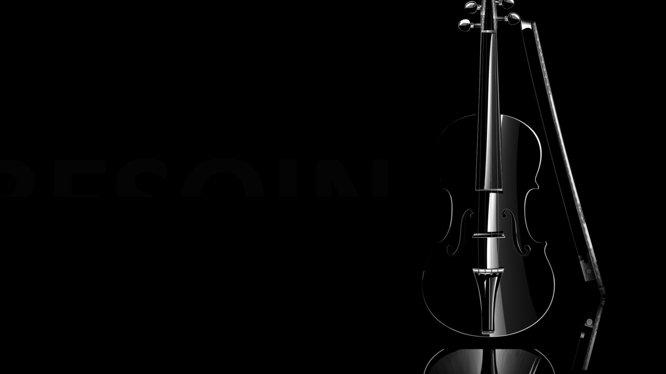 Fondo de pantalla Black Violin 1366x768