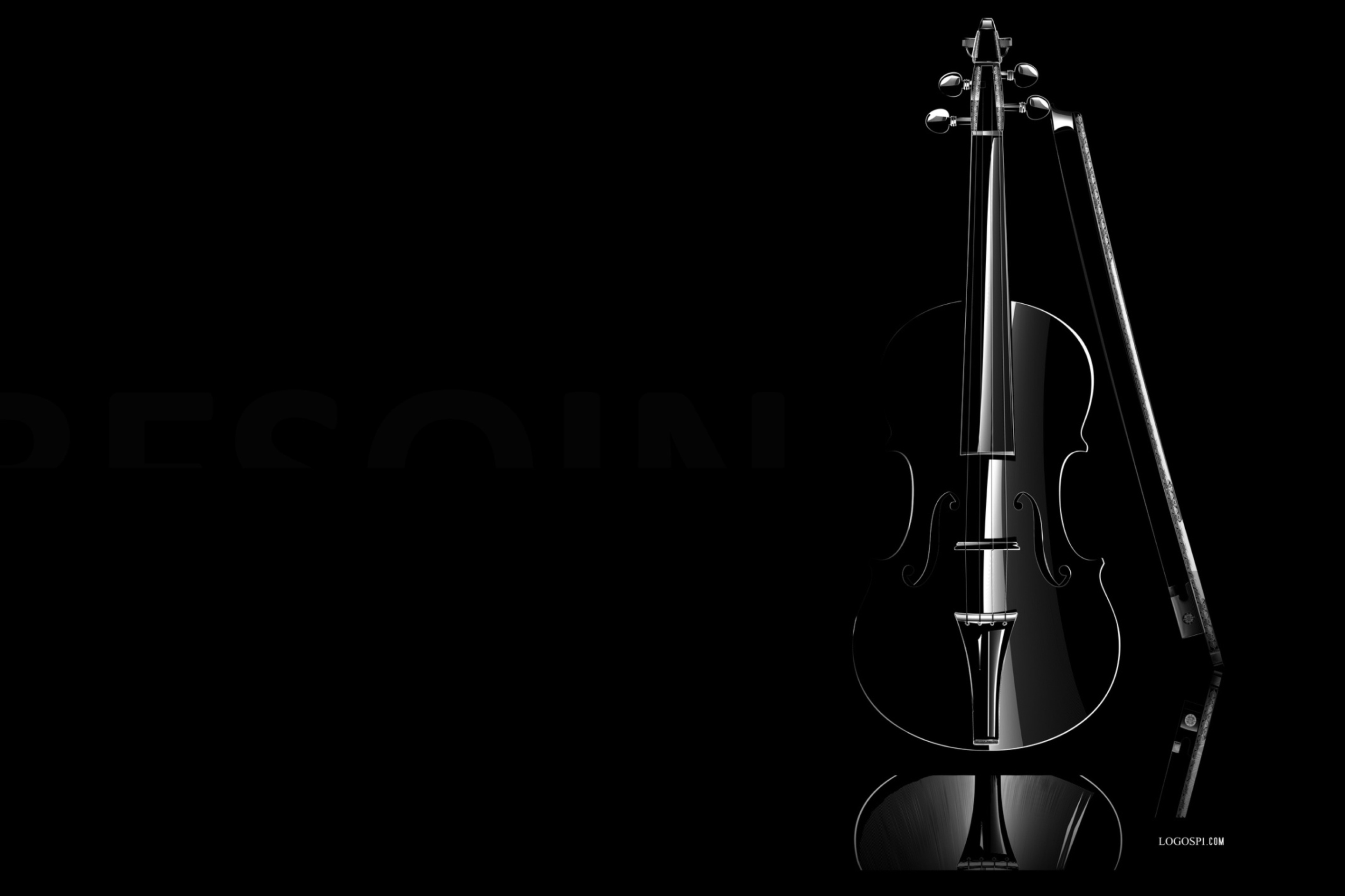 Fondo de pantalla Black Violin 2880x1920