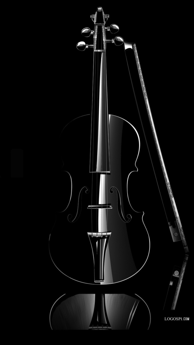 Fondo de pantalla Black Violin 640x1136