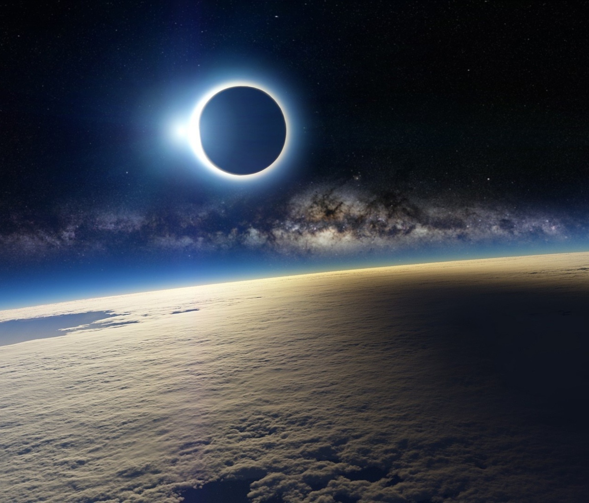 Eclipse From Space wallpaper 1200x1024