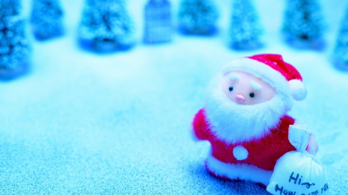 Screenshot №1 pro téma Cute Santa Claus 1366x768