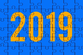 New Year Holiday Greeting Card 2019 papel de parede para celular 