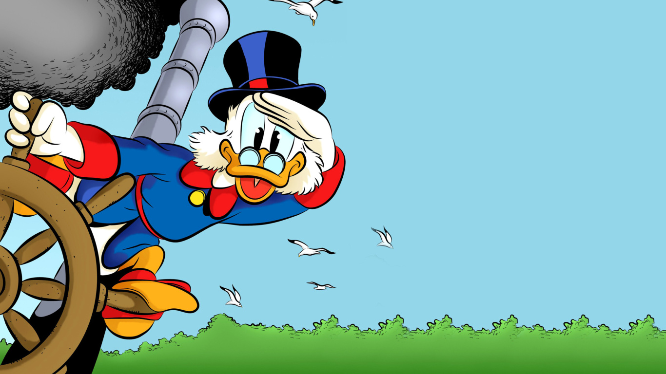 Sfondi DuckTales, richest duck Scrooge McDuck 1366x768
