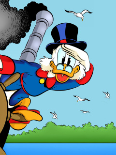 DuckTales, richest duck Scrooge McDuck wallpaper 240x320