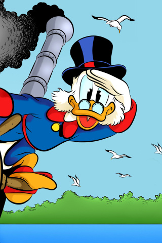 Fondo de pantalla DuckTales, richest duck Scrooge McDuck 320x480