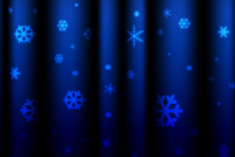 Das Blue Snowflakes Wallpaper 480x320