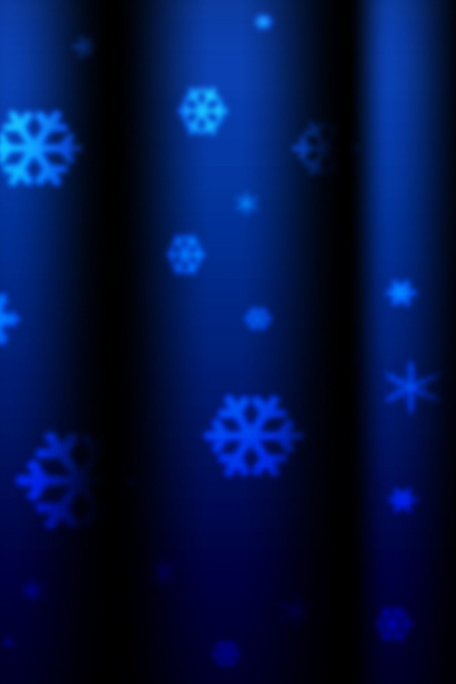 Blue Snowflakes screenshot #1 640x960