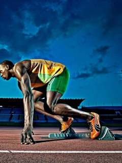 Screenshot №1 pro téma Usain Bolt Athletics 240x320