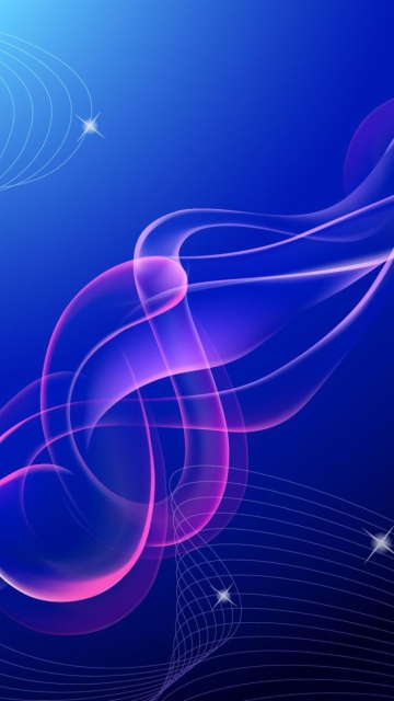 Fondo de pantalla Blue Vector Waves 360x640