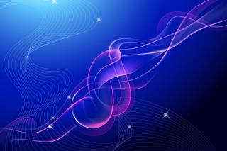 Blue Vector Waves Background for Android, iPhone and iPad
