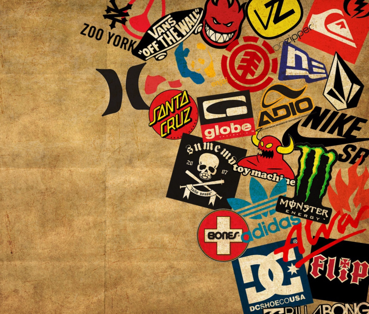 Das Skateboard Logos Wallpaper 1200x1024