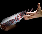 Playing cards trick wallpaper 176x144