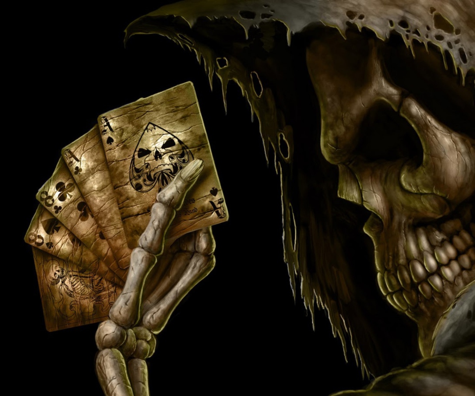Poker Skeleton wallpaper 960x800