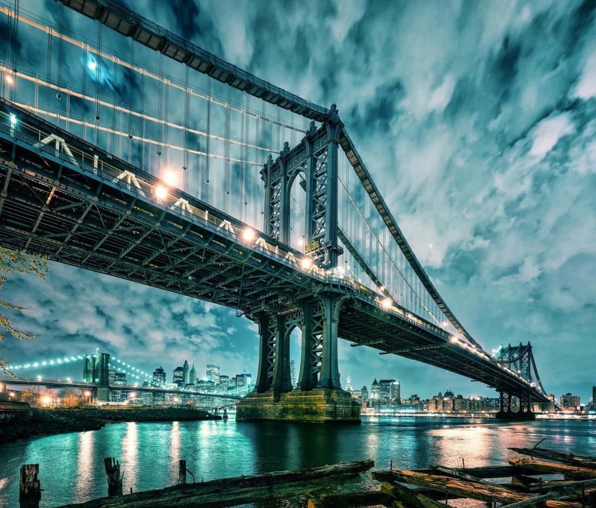 Обои Manhattan Bridge HD 1200x1024